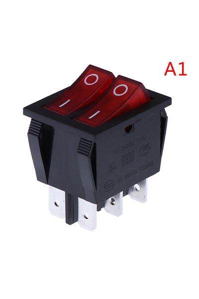 Choice 1 مفتاح تشغيل/إيقاف تشغيل سخان الزيت Rk1-23 مفتاح هزاز 250 فولت/16 أمبير مع أزرار مزدوجة 1 قطعة
