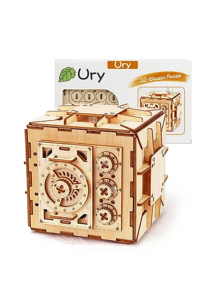 Choice 609 With Box Ury 3d Wooden Puzzle Password Treasure Money Box Piggy Bank Diy Advanced Assembly Model