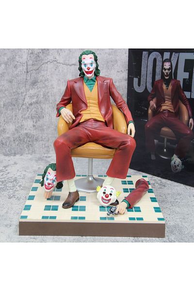 Choice With Box About 28cm Marvel Hot 28cm Joker Sitting Posture Joker Red Cloak Jekun Clown Model Handmade