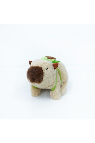 Choice Beige With Bag Simulation Electric Plush Capybara Doll Walk Make Sounds Electronic Pet Capybara Chil