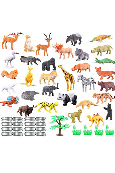 Choice مجموعة من 53 قطعة من الحيوانات البرية ومزرعة الحشرات البحرية والديناصو...