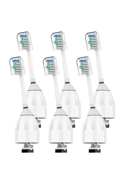 Choice 6 Pcs Replacement Toothbrush Heads Compatible With Philips Sonicare Screw-on E Series Electric Brush