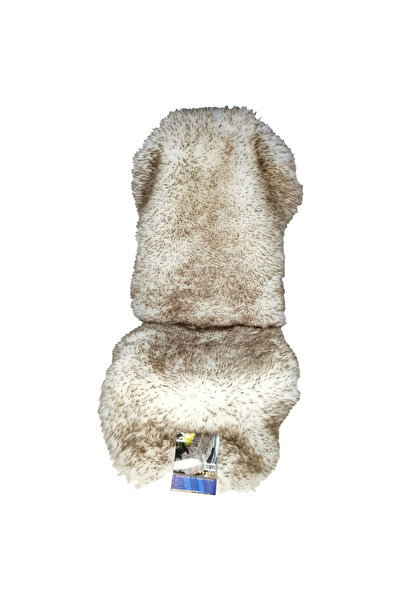 Generic Sheepskin Car Seat Cover, Soft Wool Pad, Fits Most Vehicles Brown & White