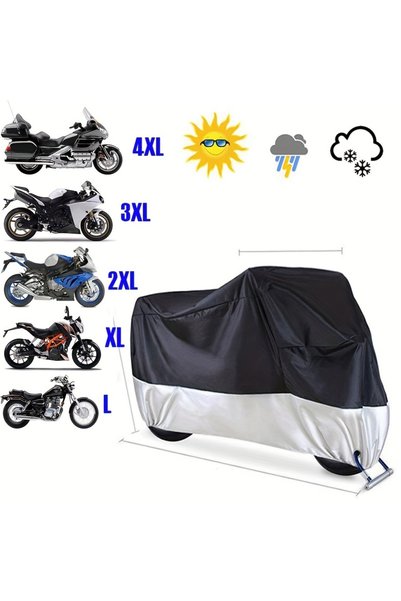 Choice غطاء دراجة نارية مقاوم للماء مقاس 4XL لجميع المواسم، مقاوم للغبار والأ...
