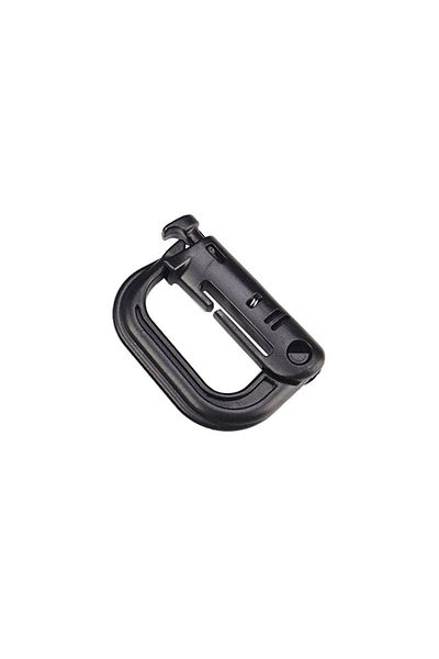 Choice حلقة قفل من البلاستيك بمشبك حلقي من نوع Snap Type من Bk Outdoor Grimloc Molle Carabiner D مع مفتاح Carabiner