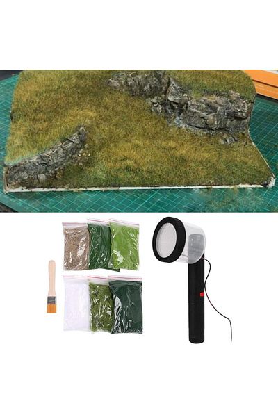 Choice Static Grass Applicator for Landscaping with 6 Bags Static Grass Planting Grass Machine Flocking ...