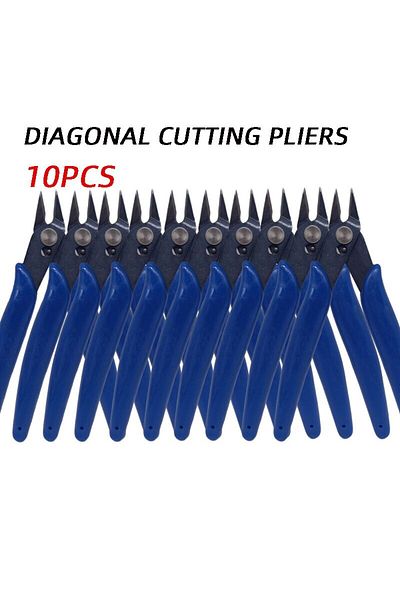 Choice 10pcs 10pcs 170 Model Scissors Blue Diagonal Pliers Electronic Pliers Plastic Water Nozzle Pliers El