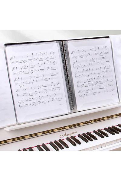 FLATSONS Fb-02 Music Score Holder A4 Size Paper Sheet Document File Organizer Folder 40 Pockets F...