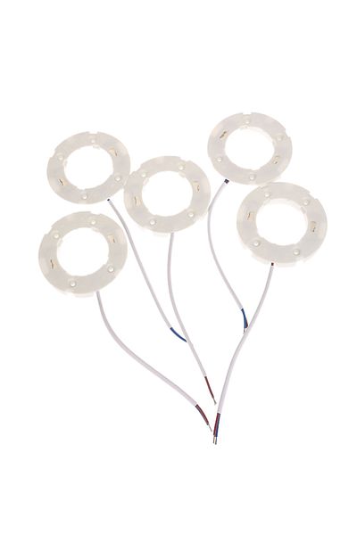 ZLinKJ 5 قطع GX53 تركيب قاعدة لمصابيح GX53 أسلاك طيران لمصابيح LED وCFL GX53 تركيب مصباح السقف مع...