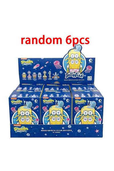 Choice Random 6pcs 6pcs Spongebob Squarepants Blind Box Patrick Star Mystery Box Anime Action Figures Jumpi