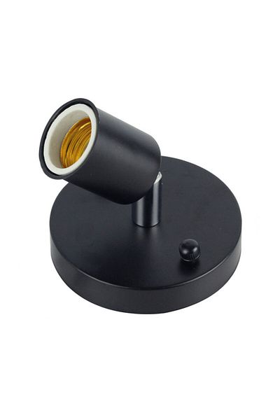 JOYINLED Black E27 1pcs Black White Silver Bronze Lamp Base Light Socket Antique Metal Lamp Socket Holder For