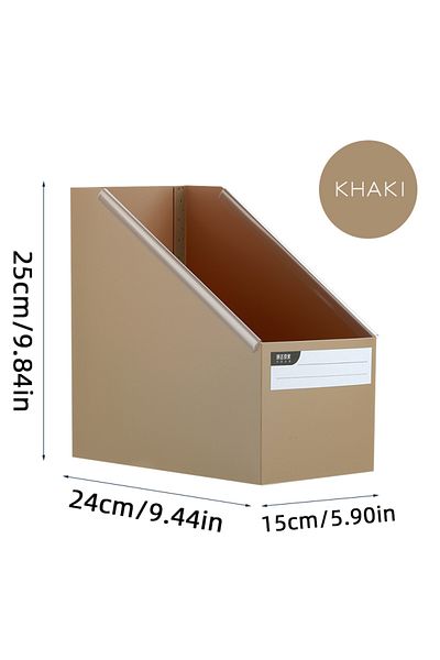 Choice Khaki Student Foldable Desktop Books Sorting Storage Box A4 Size Office Stationery For Various Funct