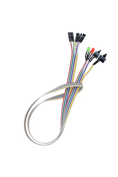 Choice 68CM Slim ATX PC Compute Motherboard Power Cable Original On/Off/Reset with LED Light PC Power Re...