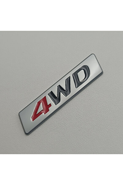 Choice Silver Red Black 3D Metal Logo 4WD Emblem Car Fender Size Badge Car Tr...