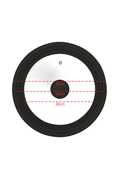 Choice1 غطاء عالمي متعدد المقاسات باللون الأسود 28-30-32 للأواني والمقالي وأدوات الطهي وغطاء زجاجي مقوى للمقالي مع