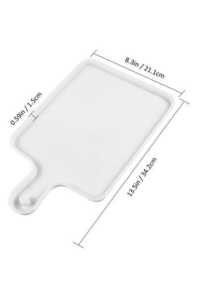 Choice Milky Resin Silicone Tray Molds, Epoxy Resin Casting Molds, Diy Resin Large Tableware Rectangular Te