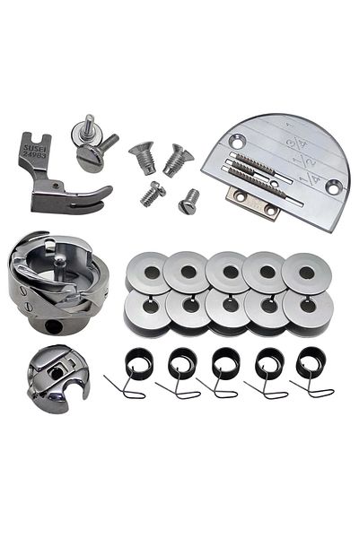 Choice 26 Pcs 26 Pcs Sewing Machine Parts Set Bobbin Case Needle Plate Rotary Hook For Singer Juki Industri