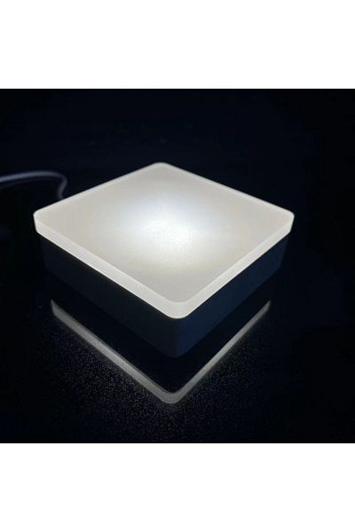 Choice 8cm White Light Wood Square Led Night Light Base Art Display Holder Usb Lamp For Crystals Glass Ball