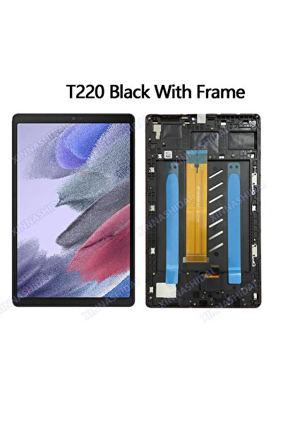 Choice شاشة LCD بإطار أسود T220، تم اختبارها بنسبة 100%، متوافقة مع جهاز Tab A7 Lite 2021 SM-T220 (واي فاي) وSM-T225 (3G)، شاشة LCD تعمل باللمس