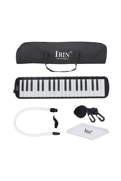 IRIN Black 37 Keys Melodica Piano Keyboard Style Musical Instrument Harmonica Mouth Organ With Carrying B