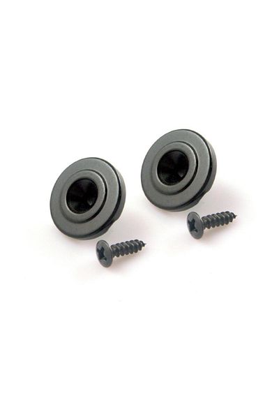 Choice Black 2 Pieces Round Style String Tree String Retainer With Mounting Screws For Bass Electric Guitar