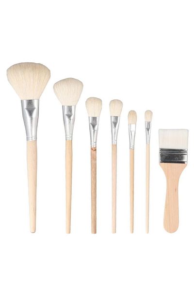 Choice White Goat Hair Mop Brush Goat Hair Paint Brush Set Wood Color Paint Brushes Versatile Blending Brus