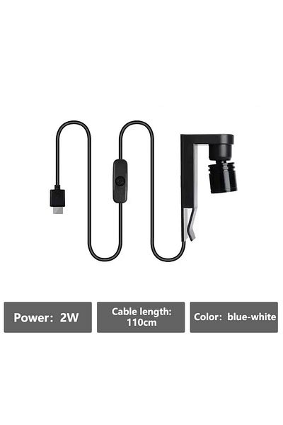 Choice Mini M2 Aquarium Light Mini Clip-on Lamp Spotlight For Fish Tank 2w Usb Power Interface Aluminum Lam