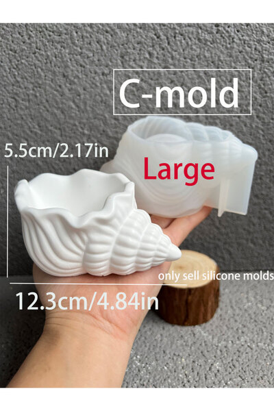 Choice قوالب حاويات محارة على شكل حرف C بأحجام مختلفة، صينية جبس على شكل نجمة...