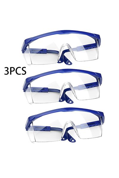 DUTRIEUX Blue 3pcs 3pcs Anti-splash Work Safety Glasses Eye Protecting Lab Goggles Protective Industrial Wind