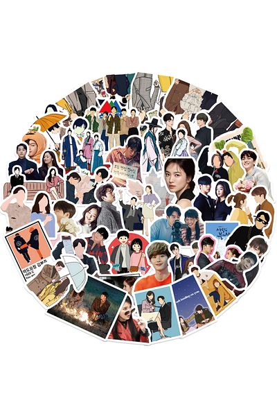 Choice 50pcs 50pcs Korean Kdrama Hot Star Stickers For Laptop Luggage Skateboard Guitar Scrapbook Waterproo