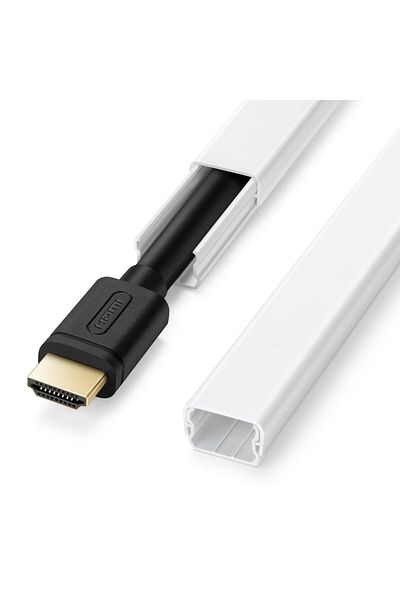 Choice 6pcs Cord Hider for One Cord, 102in Cable Hider, Paintable Wire Covers for Cords Wall, PVC Wire H...