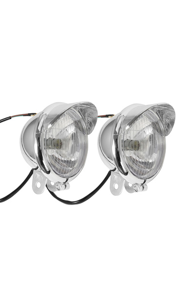 Choice one pair Chrome Universal Motorcycle Fog Lights Headlight Lamp DC12V F...