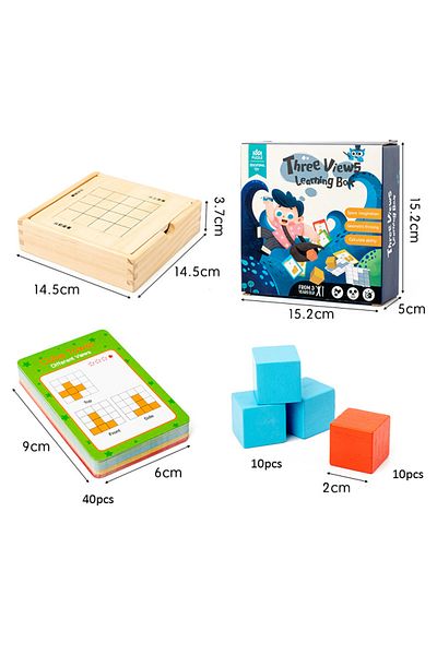 Choice Full Set Montessori Magic Block Puzzle Toys Spatial Logical Thinking Training Game Rainbow Stacking