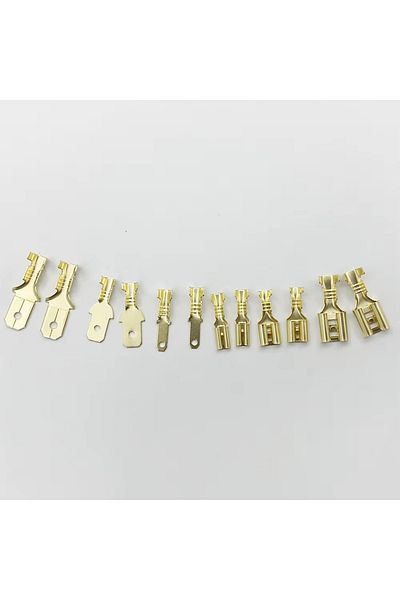 AOKIN 1 Box 135pcs Gold Insulated Male Female Electrical Wire Wrap Connector Assorted Kit 2.8/4.8/6.3mm Sl