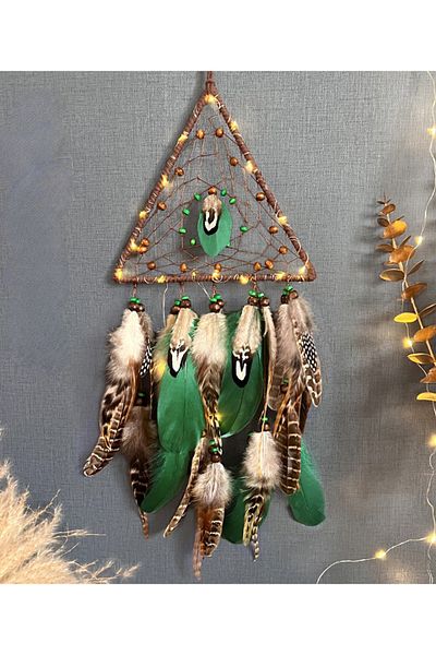 Choice Finished Product Primitive Tribes Triangle Dream Catcher Wind Chime Hanging Decoration New Handicraf