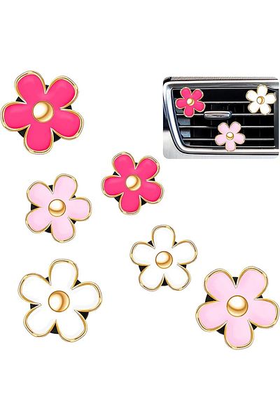 Choice 6pcs Daisy Flower 6pcs Daisy Flower Air Vent Clip Car Air Conditioning Outlet Clip Car Air Freshener