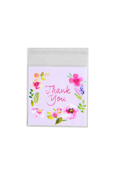 Choice 10x10cm Other Multi 100pcs Flower Printed Self-sealing Bag, Diy Gift Candy Decorative Bags, Thank Yo