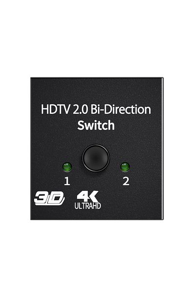 Choice موزع 4K 2 في 1 متوافق مع HDMI 2K، محول 4K KVM ثنائي الاتجاه 1x2/2x1، محول متوافق مع HDMI 2