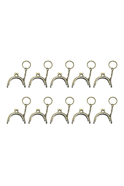 Choice حقيبة معدني برونزي مكون من 10 قطع، إطار معدني مقوس، حقيبة لحقيبة النقو...