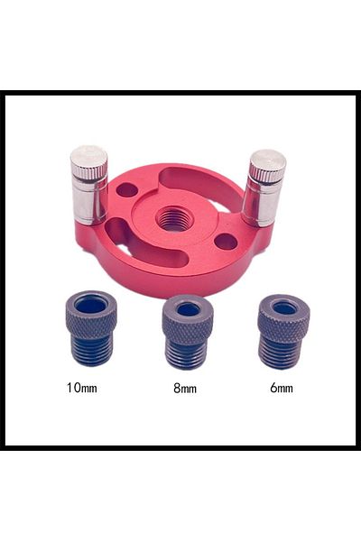 GhPcd Red Set Woodworking Vertical Doweling Jig Hole Doweling Jig Self Centering Drill Guide Punch Locator