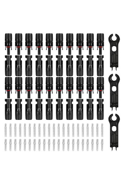 AOKIN 20pair With 3spanner 40pcs Solar Connectors With Spanners Solar Panel Cable Connectors 6 Pairs Male/