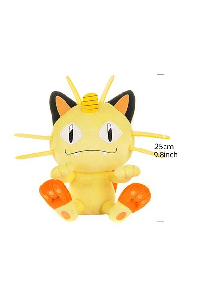 Choice 25cm I 9.8in Meowth Pokemon Kawaii Meowth Plush Toy Cartoon & Cute Stuffed Doll Children's Toy Birth