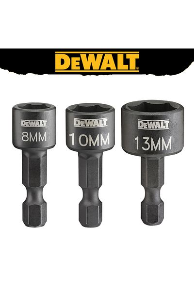 Choice 3 Set Dewalt N597434 N597284 N597437 Compact Nut Driver 8/10/13mm Magnetic Hexagonal Handle Sleeve T