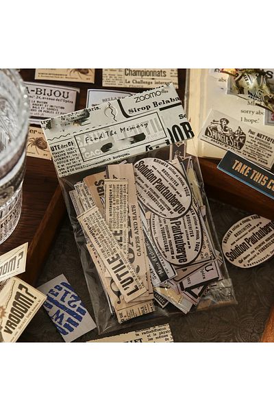 Choice 6 100 Pcs Vintage Decorative Stickers Pack Diy Diary Album Scrapbooking Collage Material Hand Made .