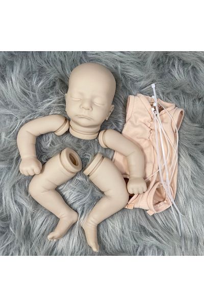 MRB Unpainted Doll Kit 19 Inch Reborn Vinyl Doll Kit Kai Unpainted Blank Doll Parts Lifelike Mold W