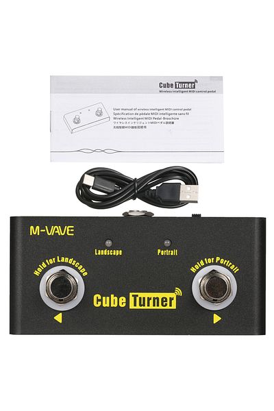 Choice Black M-vave Cube Turner Wireless Page Turner Pedal Rechargeable Music Sheet Turner Supports Looper