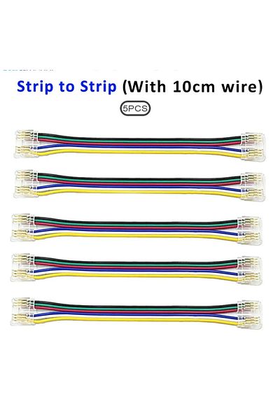 MJJC 2end Wire 6 Pin Rgbcct Cob Led Strip Light Connector Quick Wire Connectors Welding-free For 12mm Pcb