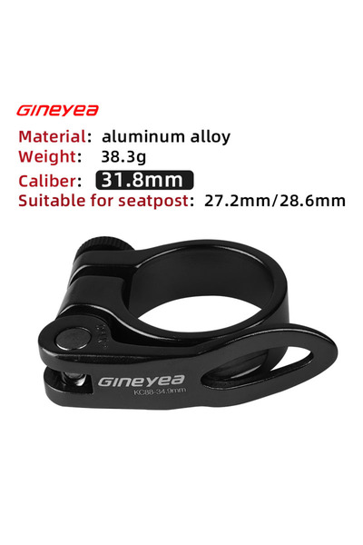 Choice 31.8 black Gineyea Bicycle Quick Release Seatpost Clamp 27.2/28.6/30.4...