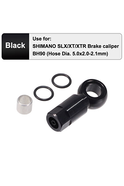 Choice وصلة خرطوم فرامل الدراجة الهيدروليكية من HEPPE باللون الأسود لتركيب خر...