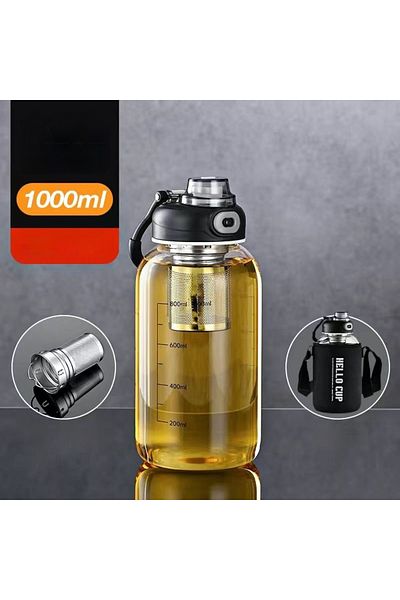 Choice >1l 1000ml Gianxi Large Capacity Glass Outdoor Sports Portable Tea Cup Handy Cup High Temperature Wa